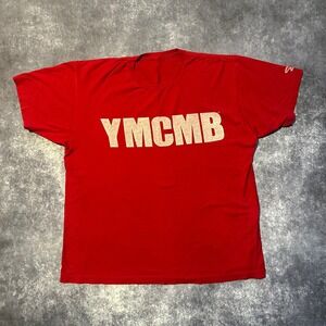 YMCMB Red Graphic T Shirt Men's XL Lil Wayne Cash Money Records Tee